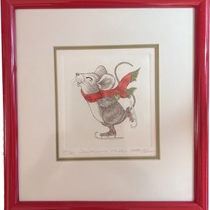 “Skating Mouse” Martha Hinson, Framed/Signed